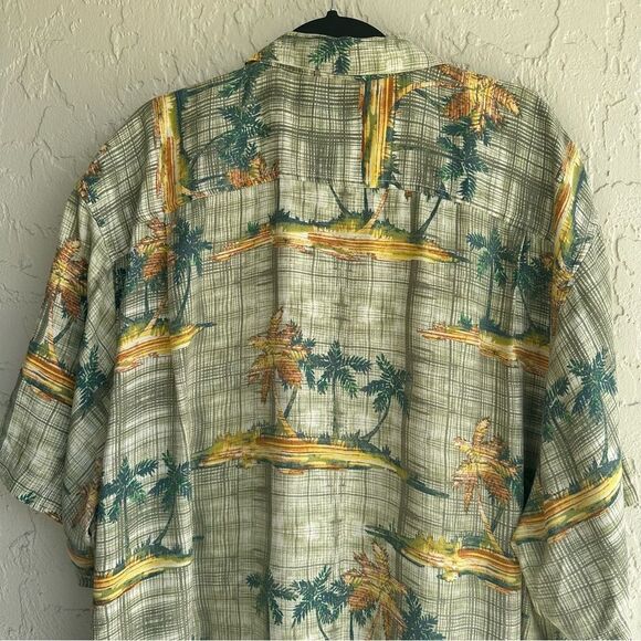 TOMMY BAHAMA Shirt Men 3XL Silk Zama Palms Camp Hawaiian Resort - Picture 5 of 8